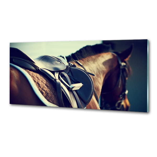 Crédence en verre avec motif Selle avec étriers