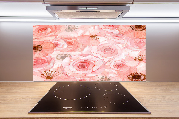 Crédence de cuisine en verre Motif floral