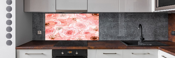 Crédence de cuisine en verre Motif floral