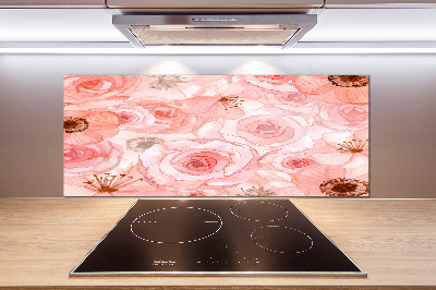 Crédence de cuisine en verre Motif floral