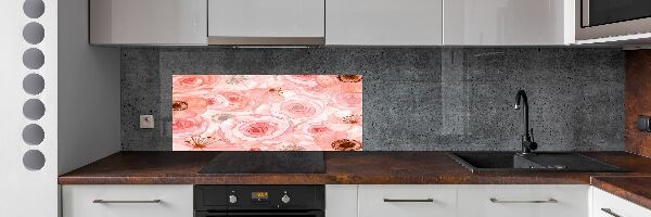 Crédence de cuisine en verre Motif floral