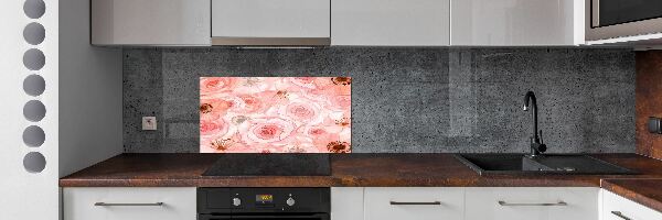 Crédence de cuisine en verre Motif floral