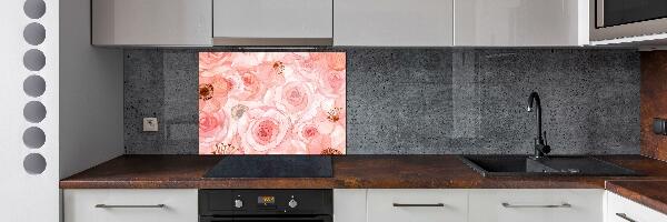 Crédence de cuisine en verre Motif floral