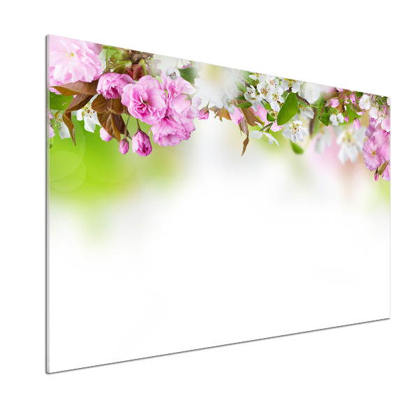 Crédence en verre avec motif Fleurs de printemps
