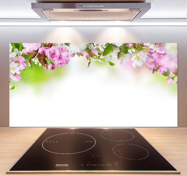 Crédence en verre avec motif Fleurs de printemps