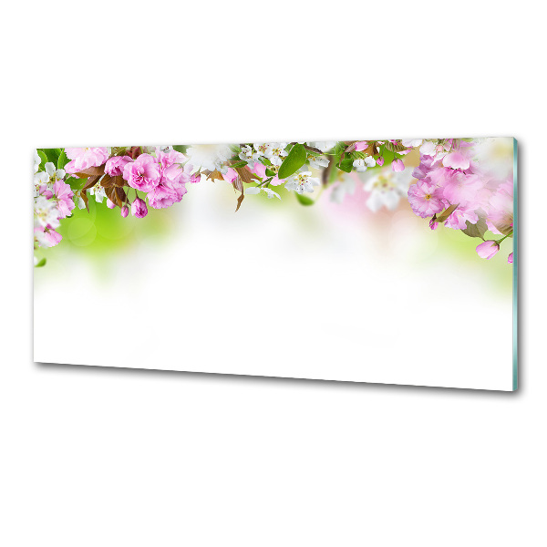 Crédence en verre avec motif Fleurs de printemps