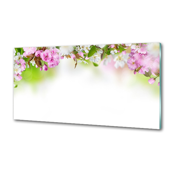 Crédence en verre avec motif Fleurs de printemps
