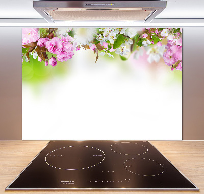 Crédence en verre avec motif Fleurs de printemps