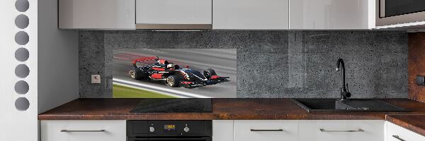 Crédence en verre avec motif Formule 1