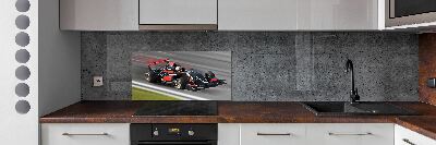 Crédence en verre avec motif Formule 1