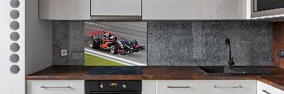 Crédence en verre avec motif Formule 1