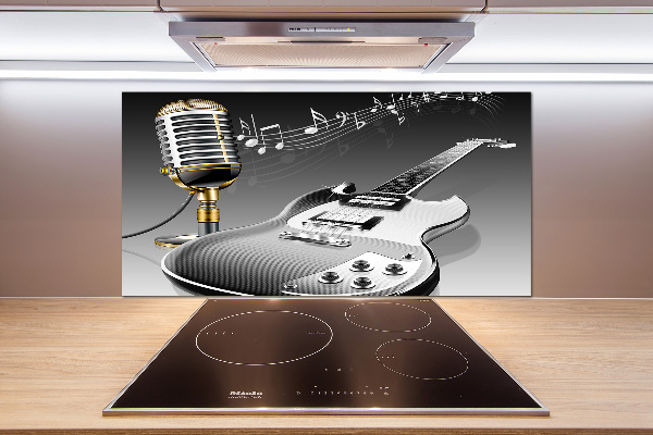 Crédence de cuisine Guitare et microphone
