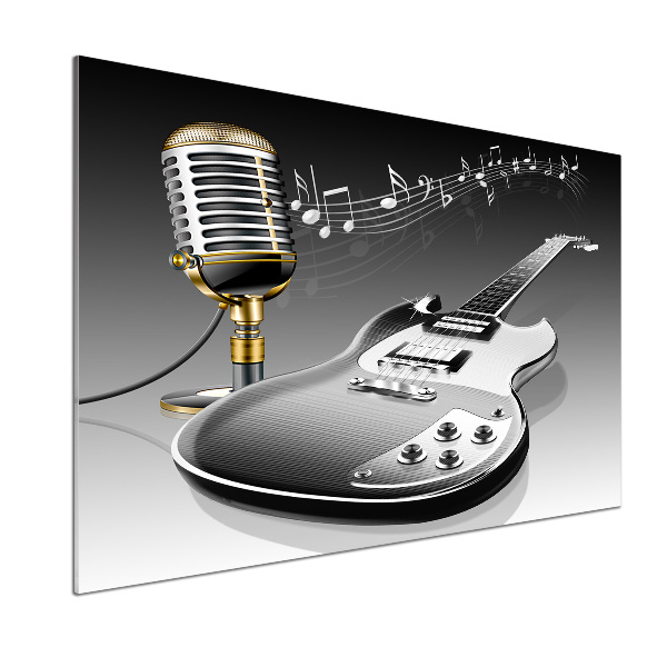 Crédence de cuisine Guitare et microphone