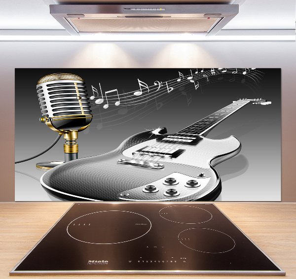 Crédence de cuisine Guitare et microphone