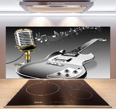 Crédence de cuisine Guitare et microphone