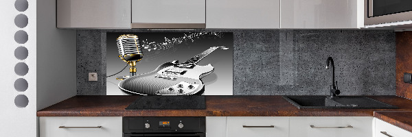 Crédence de cuisine Guitare et microphone