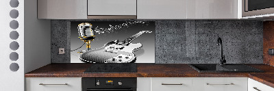 Crédence de cuisine Guitare et microphone