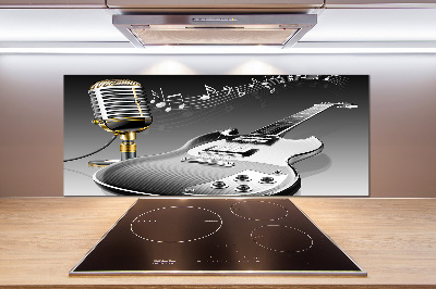 Crédence de cuisine Guitare et microphone