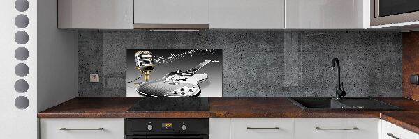Crédence de cuisine Guitare et microphone