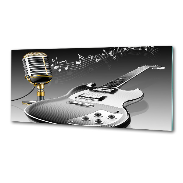 Crédence de cuisine Guitare et microphone
