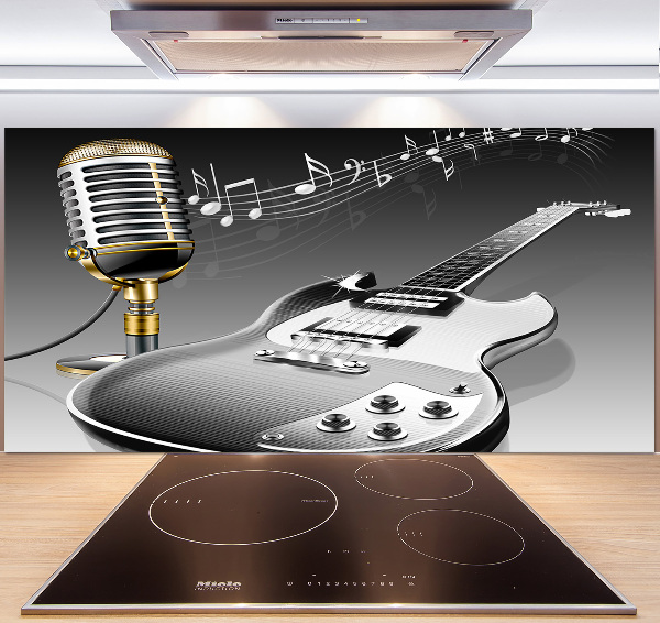 Crédence de cuisine Guitare et microphone