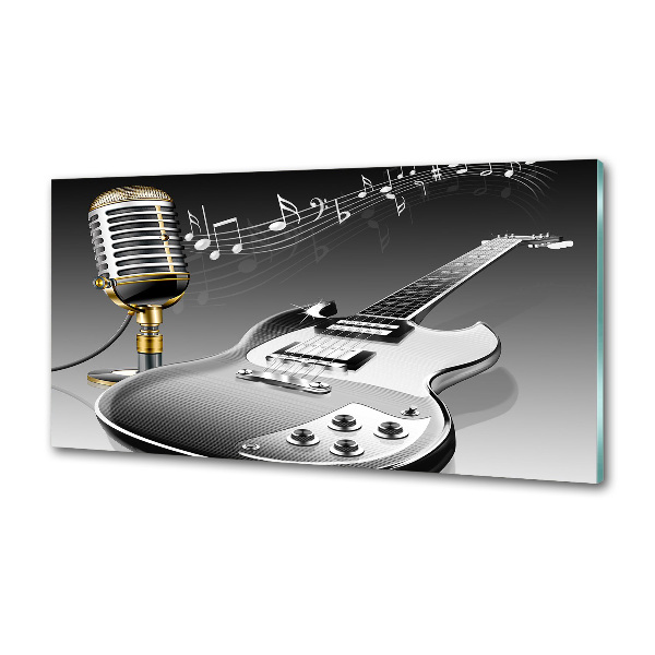 Crédence de cuisine Guitare et microphone