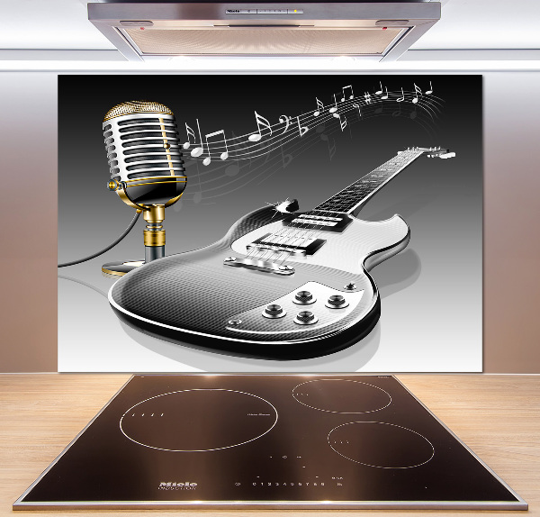 Crédence de cuisine Guitare et microphone
