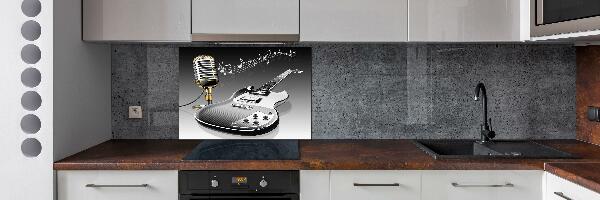 Crédence de cuisine Guitare et microphone