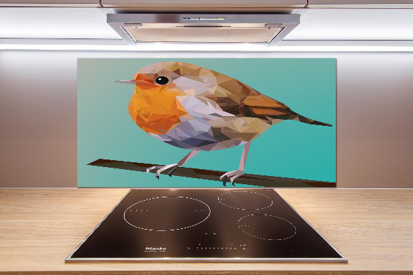 Crédence en verre avec motif Oiseau roussâtre