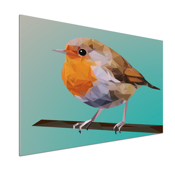 Crédence en verre avec motif Oiseau roussâtre