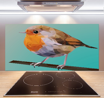 Crédence en verre avec motif Oiseau roussâtre