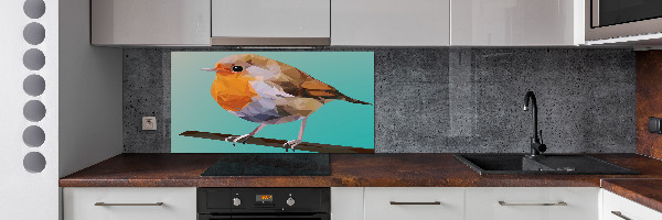 Crédence en verre avec motif Oiseau roussâtre