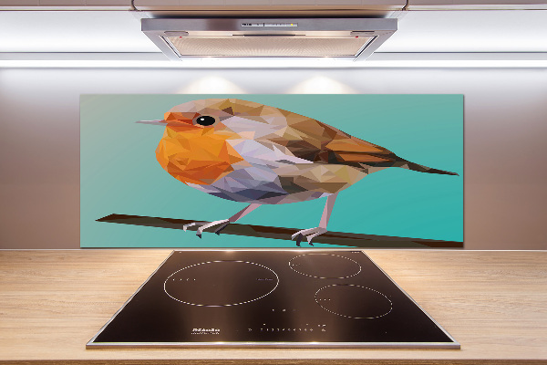 Crédence en verre avec motif Oiseau roussâtre