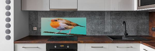 Crédence en verre avec motif Oiseau roussâtre