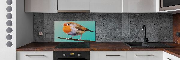 Crédence en verre avec motif Oiseau roussâtre