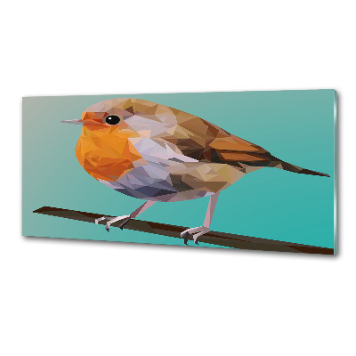 Crédence en verre avec motif Oiseau roussâtre