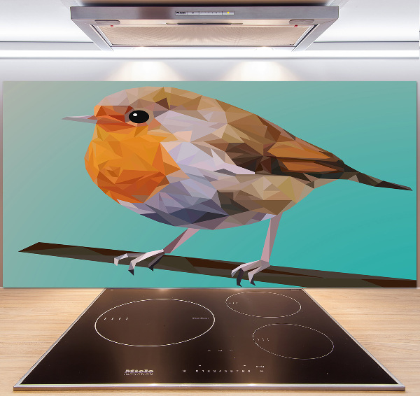 Crédence en verre avec motif Oiseau roussâtre