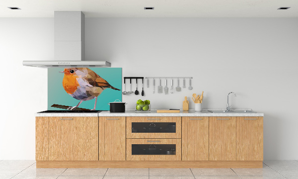 Crédence en verre avec motif Oiseau roussâtre