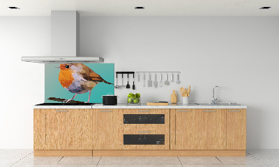 Crédence en verre avec motif Oiseau roussâtre