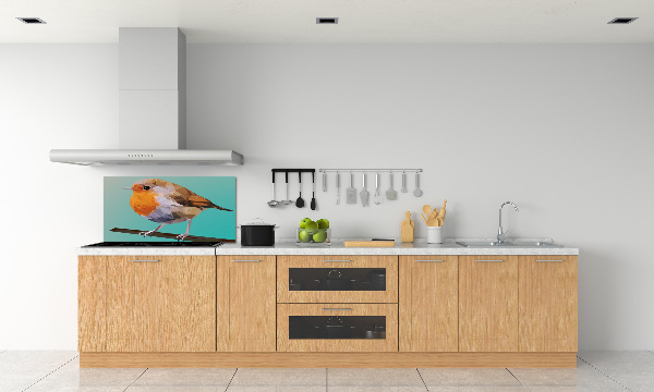 Crédence en verre avec motif Oiseau roussâtre