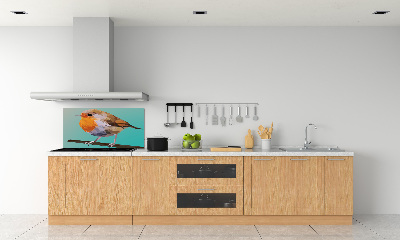 Crédence en verre avec motif Oiseau roussâtre