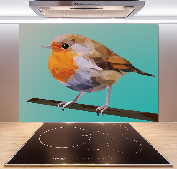 Crédence en verre avec motif Oiseau roussâtre