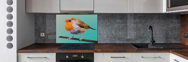 Crédence en verre avec motif Oiseau roussâtre