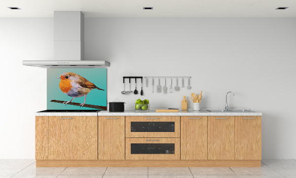 Crédence en verre avec motif Oiseau roussâtre