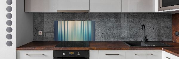 Crédence en verre cuisine Rayures bleues