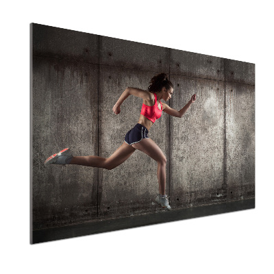 Crédence en verre avec motif Femme en train de courir