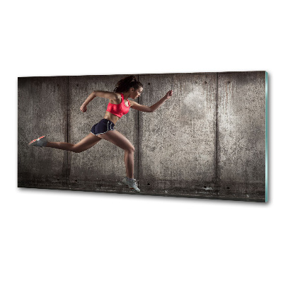 Crédence en verre avec motif Femme en train de courir