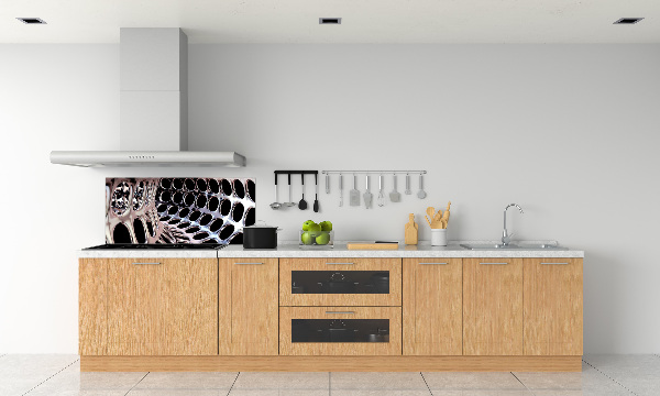 Crédence en verre avec motif Tunnel métallique