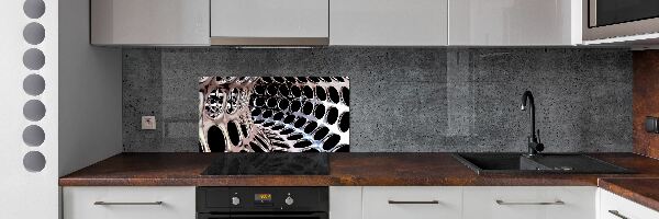 Crédence en verre avec motif Tunnel métallique