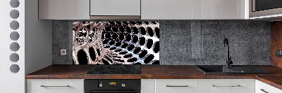 Crédence en verre avec motif Tunnel métallique
